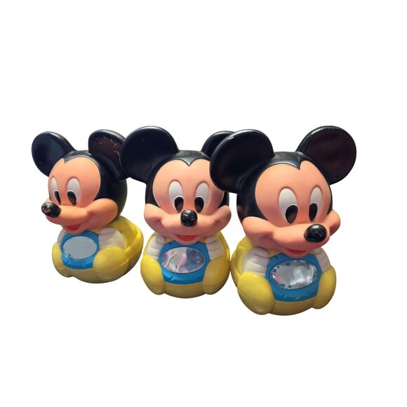 1984 Walt Disney Baby Mickey Mouse Roly-Poly Rattle Toys - Picture 2 of 10